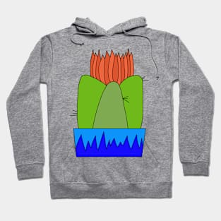 Cute Cactus Design #38: Red Flame Cactus Hoodie